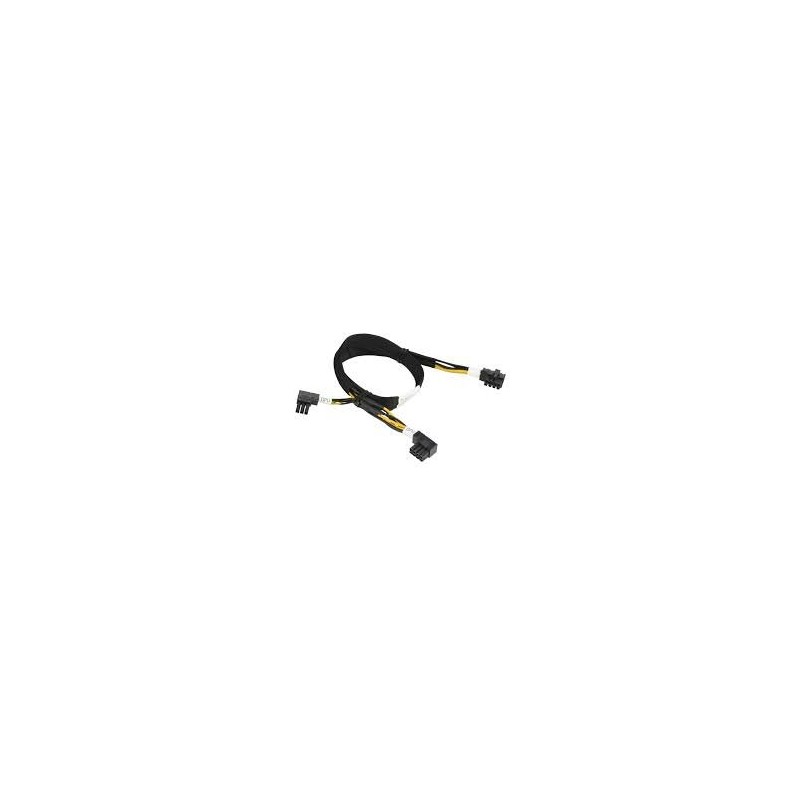 SUPERMICRO NVIDIA GeForce TitanX, GTX 980TI, GTX 1070, GTX 1080 Cable (right angle 8/6-pin PCIe 12V connector) CBLPWEX0790