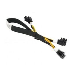 SUPERMICRO NVIDIA GeForce TitanX, GTX 980TI, GTX 1070, GTX 1080 Cable (right angle 8/6-pin PCIe 12V connector) CBLPWEX0791