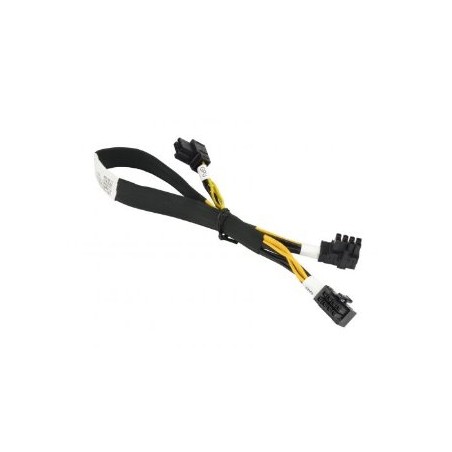 SUPERMICRO NVIDIA GeForce TitanX, GTX 980TI, GTX 1070, GTX 1080 Cable (right angle 8/6-pin PCIe 12V connector) CBLPWEX0791
