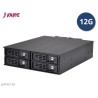 Jou Jye Backplane SATA3/SAS3 4x 2,5"HDD do 5,25" RoHS, 2x fan, 1x minisasHD (SFF-8643), SATA power JJ47SS