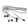 Supermicro Internal Right Angle MiniSAS SFF-8087 to 4 SATA 70/70/75/75cm with Sideband 75cm Cable (CBL-SAST-0659)