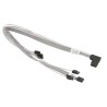 Supermicro Internal Right Angle MiniSAS SFF-8087 to 4 SATA 52/42/41/51cm with Sideband 52cm Cable (CBL-SAST-0654)