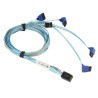 Supermicro Internal MiniSAS HD SFF-8643 to 4 Right Angle SATA (75/75/90/90cm) with Sideband 75cm Cable