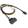 Supermicro 55cm OCuLink to U.2 PCIE SFF-8639 with Molex Power Cable