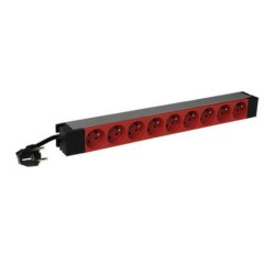 LEGRAND PDU Základní, 1U-19", výstup 9x 230V nezáměnná (CZ/FR), 1-fáze 16A, vstup CZ vidlice - kabel 3m
