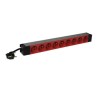 LEGRAND PDU Základní, 1U-19", výstup 9x 230V nezáměnná (CZ/FR), 1-fáze 16A, vstup CZ vidlice - kabel 3m