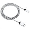 CANYON nabíjecí kabel Lightning MFI-3, opletený, Apple certifikát, délka 1m, tmavě šedý