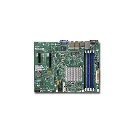 SUPERMICRO uATX MB Atom C2550 4-core (14W TDP), 4x DDR3, 2xSATA3, 4xSATA2, (1,1PCI-E x8,x4), 4xLAN, IPMI