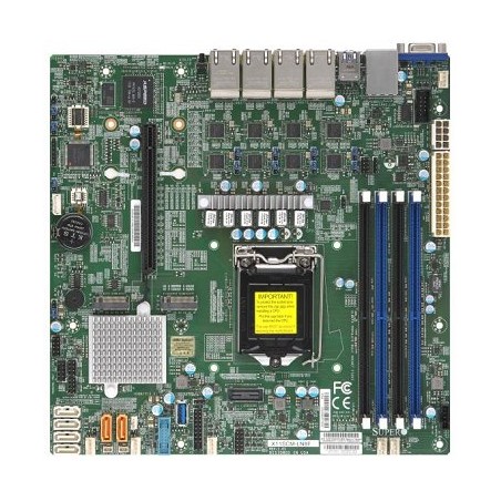 SUPERMICRO MB 1xLGA1151 (Xeon E3-21xx,i3), C246, 4xDDR4, 6xSATA3, 2xM.2, 1xPCIe3.0 x16, VGA, 8x LAN, IPMI