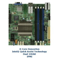 SUPERMICRO mini-ITX MB Atom C3758 (8-core), 4x DDR4 ECC DIMM, 12x SATA, 1x PCI-E 3.0 x4, 2x 10Gb (RJ45), IPMI