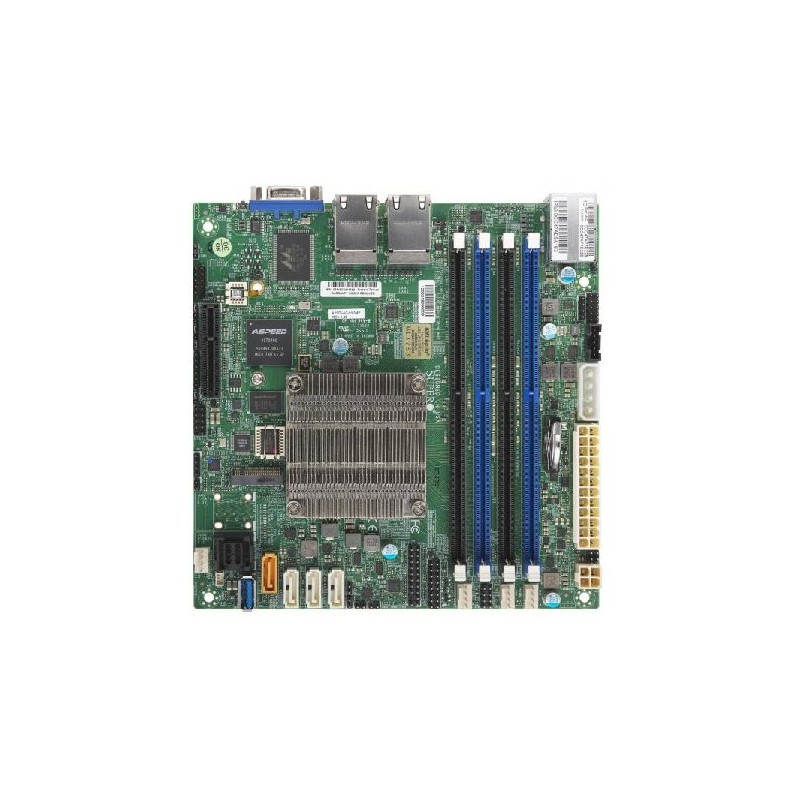 SUPERMICRO mini-ITX MB Atom C3558 (4-core), 4x DDR4 ECC DIMM, 8xSATA, 1x PCI-E 3.0 x4, 4x 1GbE LAN, IPMI