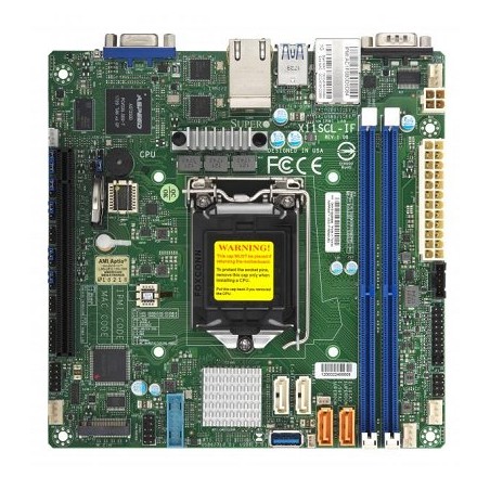 SUPERMICRO MB 1xLGA1151 (Xeon E3-21xx,i3), C242, 2xDDR4, 4xSATA3, M.2, 1xPCIe3.0 x16, VGA, 2x LAN, IPMI, mini-ITX