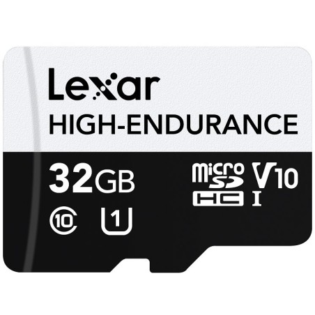 Lexar paměťová karta 32GB High-Endurance microSDHC/microSDHC™ UHS-I cards, (čtení/zápis:100/30MB/s) C10 A1 V10 U1
