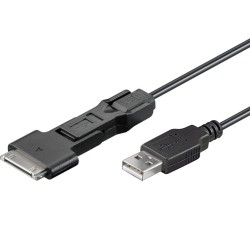 PremiumCord USB 2.0 propojovací kabel 3v1 s konektorem USB mini/micro/Apple 1m