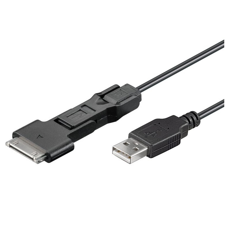PremiumCord USB 2.0 propojovací kabel 3v1 s konektorem USB mini/micro/Apple 1m