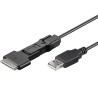 PremiumCord USB 2.0 propojovací kabel 3v1 s konektorem USB mini/micro/Apple 1m