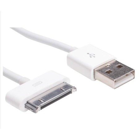 Akyga kabel USB-Apple 30-pin 1.0m/bílá