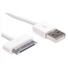 Akyga kabel USB-Apple 30-pin 1.0m/bílá