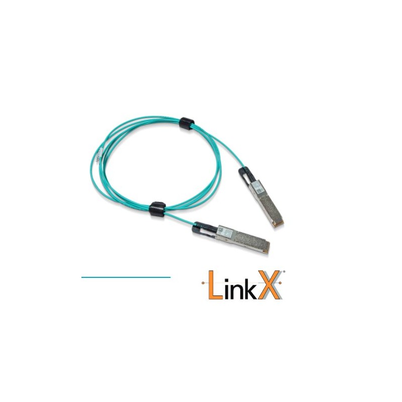 Nvidia Mellanox® active fiber cable, IB HDR, up to 200Gb/s, QSFP56, LSZH, black pulltab, 30m