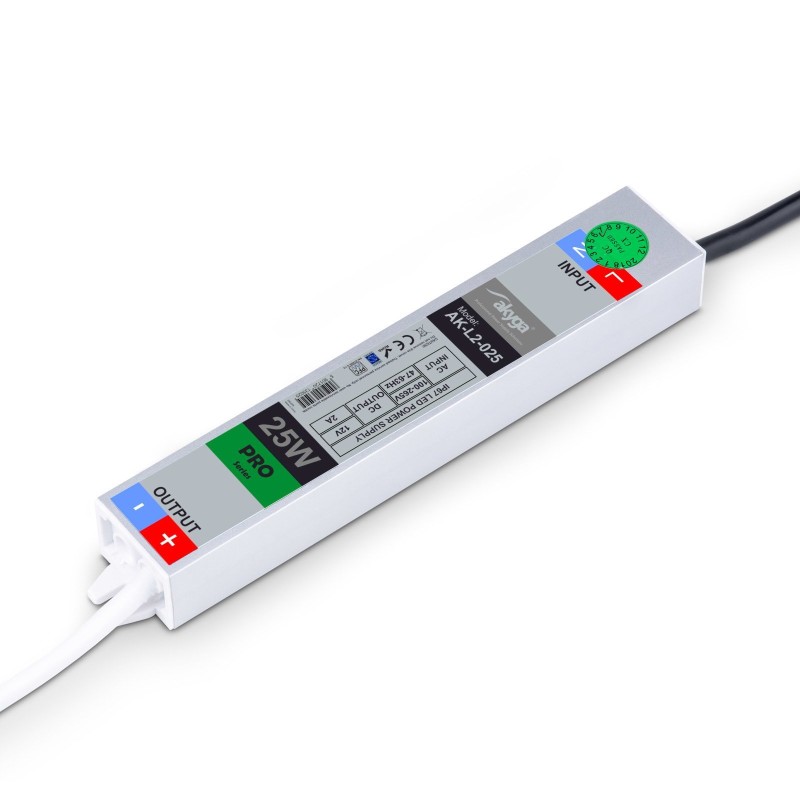 Zdroj Akyga AK-L2-025 LED Pro napájení osvětlení 12V/25W, IP67