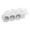 LEGRAND Revolution prodlužovací přívod 3x2P+T, kabel 3m, bílá-světlé šedá