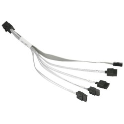 SUPERMICRO Internal MiniSAS HD (SFF-8643) to 4x SATA 20/20/20/20cm Cable with sideband