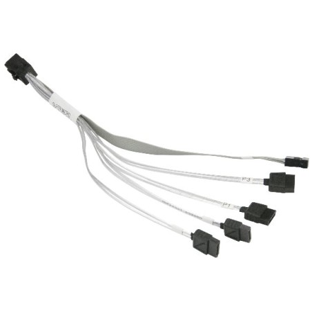SUPERMICRO Internal MiniSAS HD (SFF-8643) to 4x SATA 20/20/20/20cm Cable with sideband