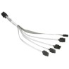 SUPERMICRO Internal MiniSAS HD (SFF-8643) to 4x SATA 20/20/20/20cm Cable with sideband