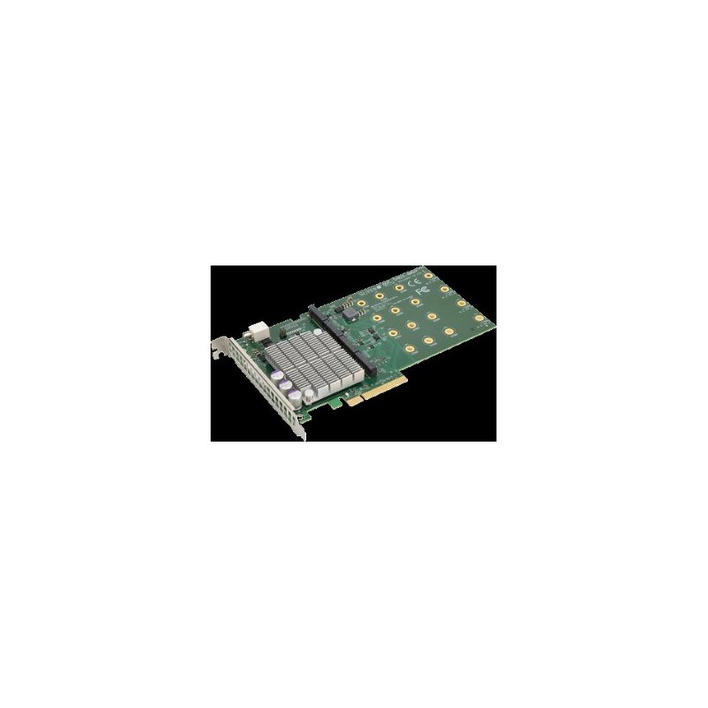 SUPERMICRO PCIe x8 Add-On Card for up to four M.2 NVMe SSDs
