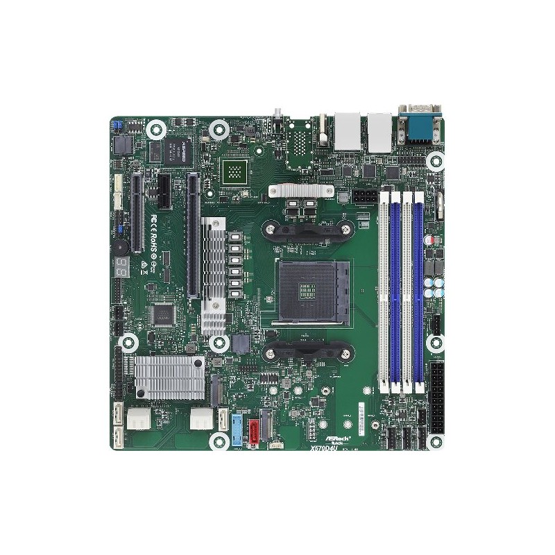 ASRock Rack X570D4U AM4, 4x DDR4 ECC, 8x SATA, 2x M.2(22110/22080), 3x PCIe, 2x LAN, IPMI