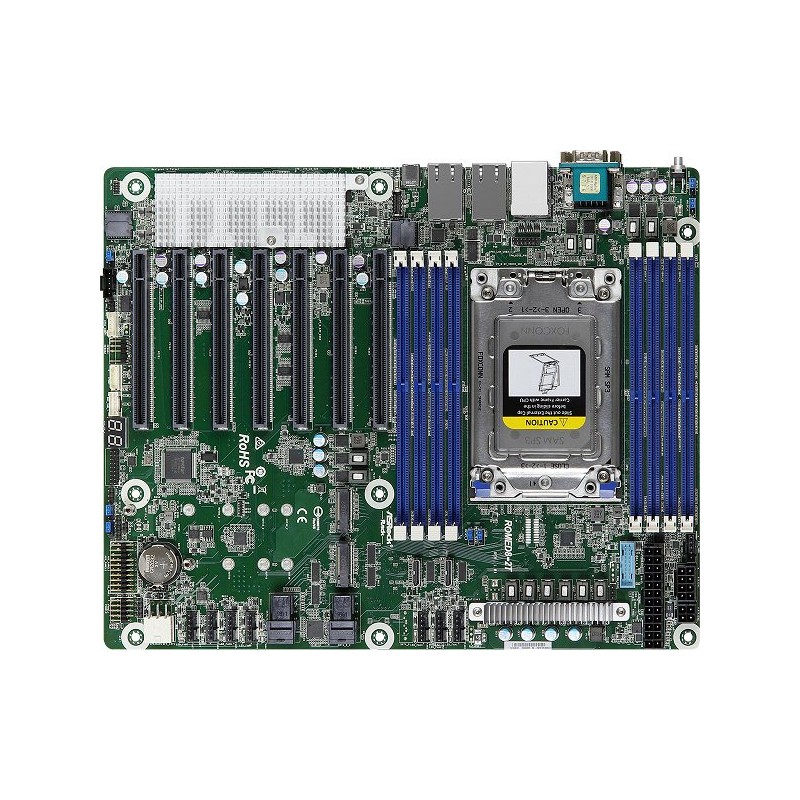ASRock Rack ROMED8-2T 1x SP3, 8xDDR4 ECCreg, 9x SATA, 2x M.2(22110,2280), 7x PCIe4 x16, 2x 10Gb LAN, IPMI ROMED82T