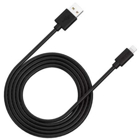 CANYON nabíjecí kabel Lightning MFI-12, 26MB/s, 5V/2.4A, Apple certifikát, délka 2m, černá