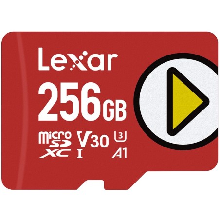 Lexar paměťová karta 256GB PLAY microSDXC™ UHS-I cards, čtení/zápis 205/140 MBs