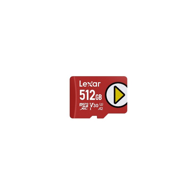 Lexar paměťová karta 512GB PLAY microSDXC™ UHS-I cards, čtení/zápis 205/140 MBs