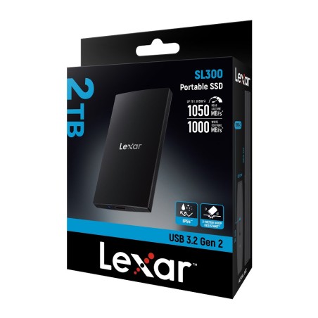 Lexar externí SSD 2TB SL300 USB3.2 Gen2 (čtení/zápis: 1050/1000MB/s)