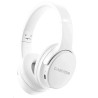 CANYON bezdrátová sluchátka OnRiff 4, BT 5.3, USB-C, baterie 500 mAh, mic., 40mm měniče, bílé