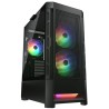 COUGAR PC skříň AIRFACE RGB Black Mid Tower Mesh Front Panel 2 x 140mm ARGB Fans 1x 120mm ARGB Fan TG Left Panel