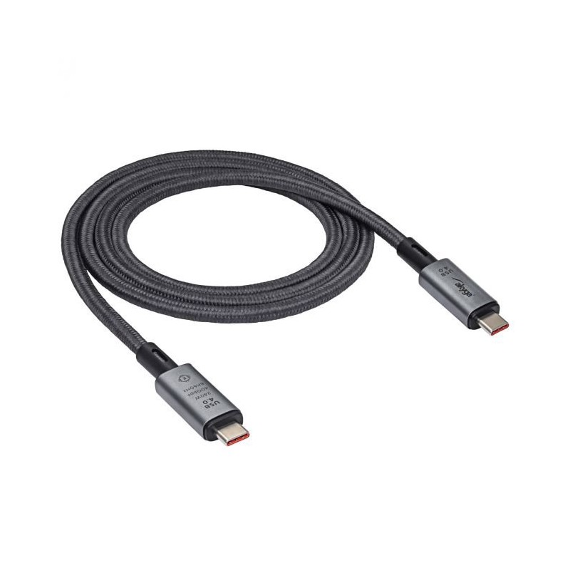 Akyga Kabel USB-C/USB-C 4.0, 240W 40Gbps, šedá 1m