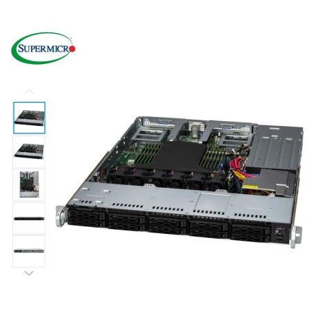 SUPERMICRO CloudDC 1115CS-TNR 1U SP5(400W), noLAN, 10SFF/NVMe5, 2M.2, 12DDR5, 2AIOM,2PCI-E16g5, IPMI, RoT, rPS 800W (80+