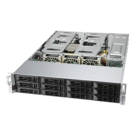 SUPERMICRO AS-2014CS-TR-EU, Milan 7443 CPU, 4x 64GB DDR4-3200, AOC-S3916L-H16IR-32DD-O, 5x HDD, 3.5"",SAS, 20TB,7.2K ,F