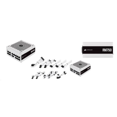 CORSAIR zdroj, RM750-80 PLUS Gold (ATX, 750W, Modular), bílá