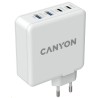 CANYON síťová rychlonabíječka GaN, H-100 (100W), vstup 100-240V, výstup USB-C1/C2 5-20V, USB-A 1/A2 4.5-20V