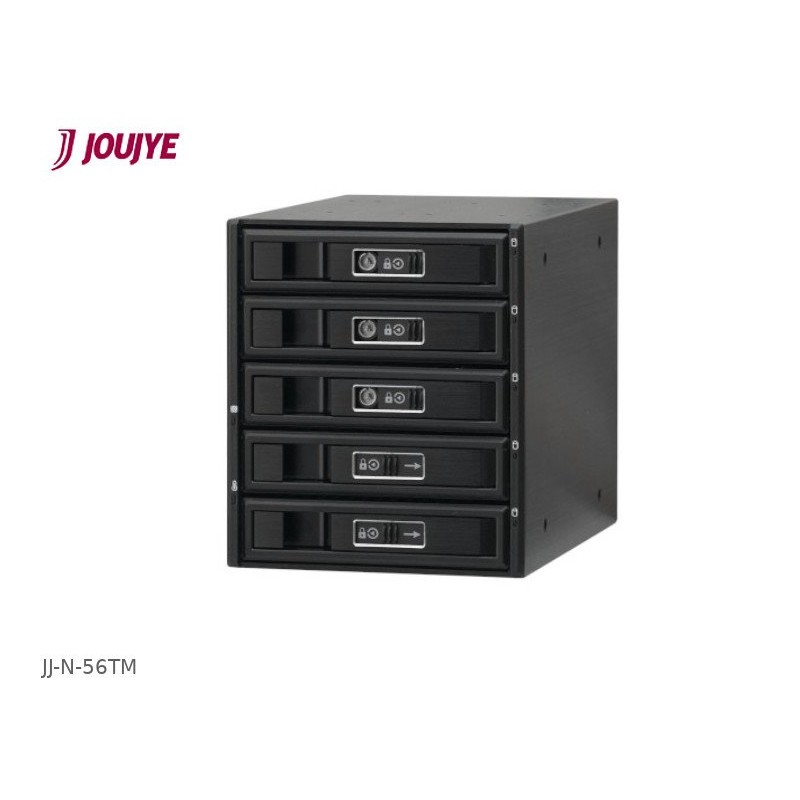 Jou Jye Backplane pro 5x 3.5" SATA/SAS 12G HDD do 3x 5,25" black (anti-vibration)