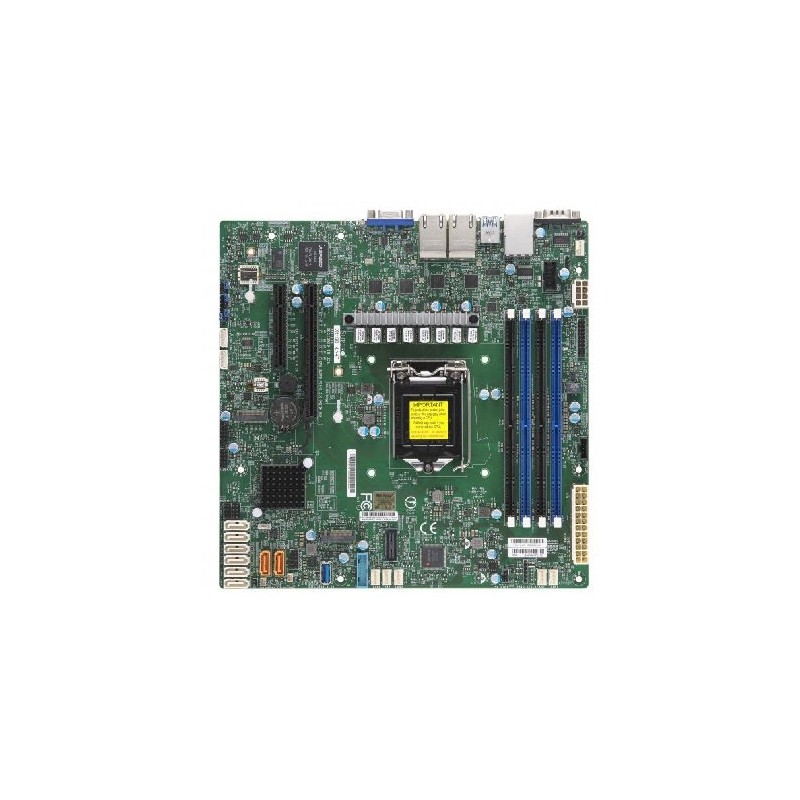 SUPERMICRO MB 1xLGA1151 (Xeon E3-21xx,i3), C246, 4xDDR4, 8xSATA3, 2x M.2, 2xPCIe3.0 x8, VGA, 4x LAN, IPMI MBDX11SCHLN4FO