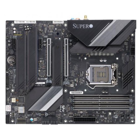 SUPERMICRO MB LGA1200/125W, Z590, 4x DDR4,4xSATA3, 2xPCIe4.0 x16 2x 3.0 x1, 3x M.2, 10Gb+1Gb LAN+WiFi, DP+HDMI, Audio