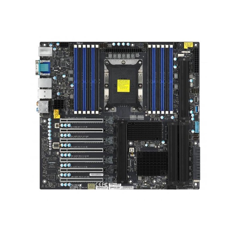 SUPERMICRO WS MB 1xLGA3647, iC621, 12x DDR4 ECC, 8xSATA3, 4xM.2, PCI-E 3.0/4,3(x16,x8),2x 10Gb LAN,IPMI MBDX11SPATFB