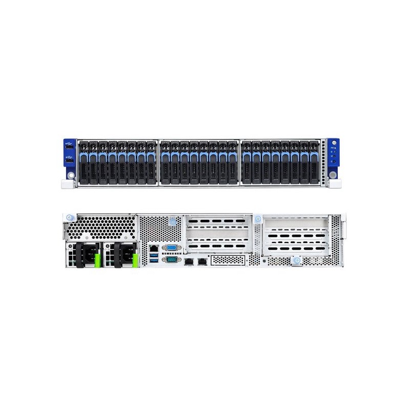 TYAN Transport SX 2U server 1x SP3, 16x DDR4 ECC R, 24x U.2, 2x770W (platinum), 2x 1Gb LAN + OCP, IPMI