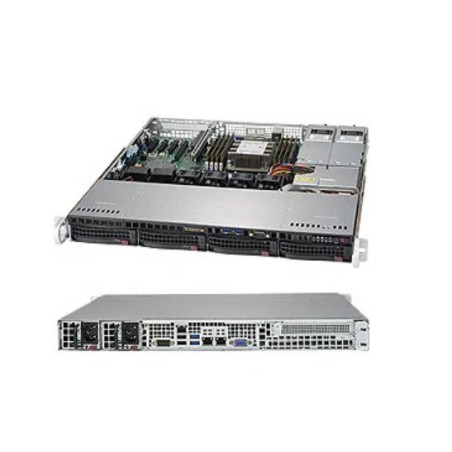 SUPERMICRO 1U server CSE-813MFTQC-R407CB, Ryzen 9 7900X CPU, SNK-P0076V, Workstation, Micro-ATX, 2x 32GB DDR5-4800, 1U I