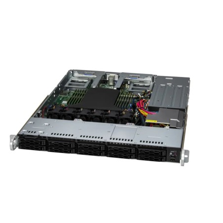 SUPERMICRO 1U server AS-1115CS-TNR, Genoa 9124 CPU, 4x 32GB DDR5-5600, 2x SSD M.2 NVMe PCIe4 1.92TB, Std LP 2-port GbE R