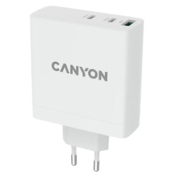 CANYON síťová rychlonabíječka GaN, H-140 (140W), vstup 100-240V, výstup USB-C1/C2 5-20V, USB-A 1/A2 4.5-20V
